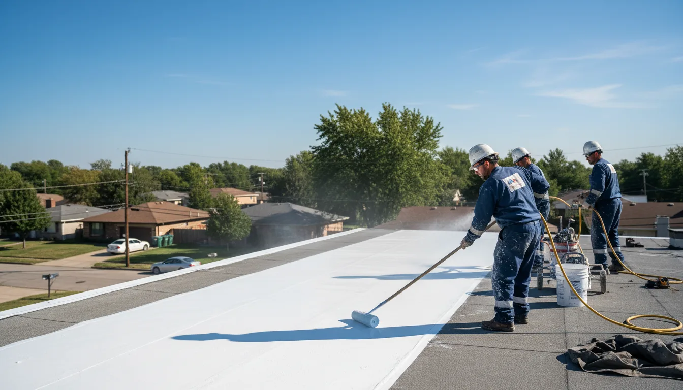 Commercial roof coating in Oakwood, VA near me